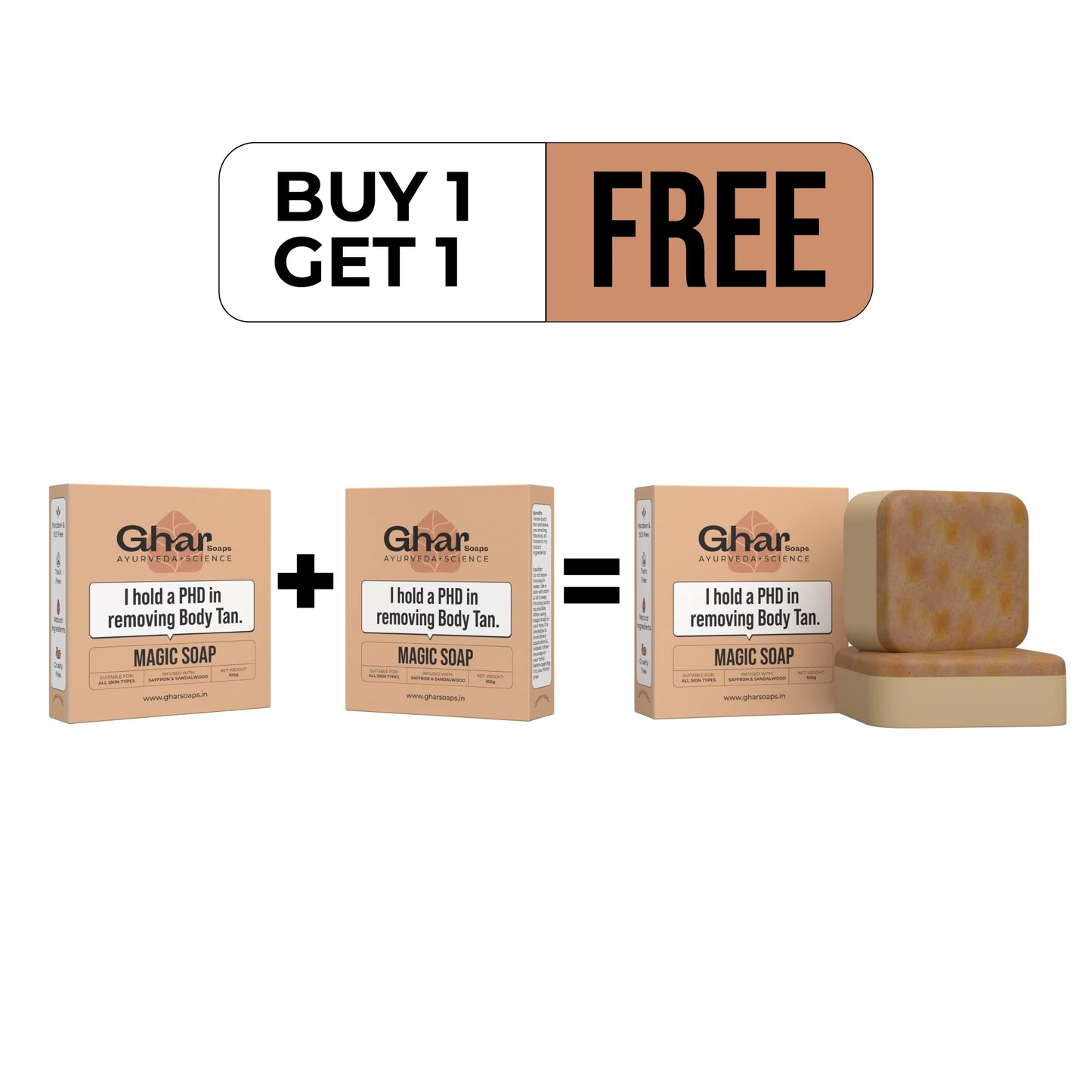 Ghar Magic Soap (Buy 1 get 1 Free)