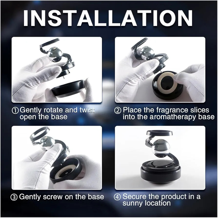 Solar Powered Levitating illusion Ball Air Freshener