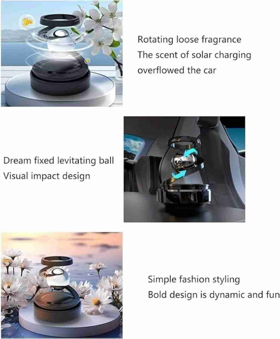 Solar Powered Levitating illusion Ball Air Freshener